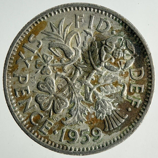 1959 Elizabeth II 2nd Sixpence Coin | Fine Collectable Grade