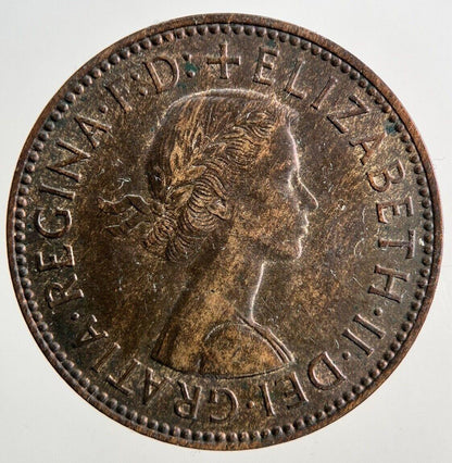 1959 Elizabeth II 2nd Half-Penny Coin | Very Fine Grade