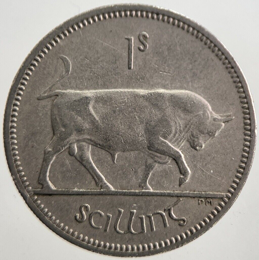 1959 Irish Bull Shilling Coin | Very High Grade | a7794