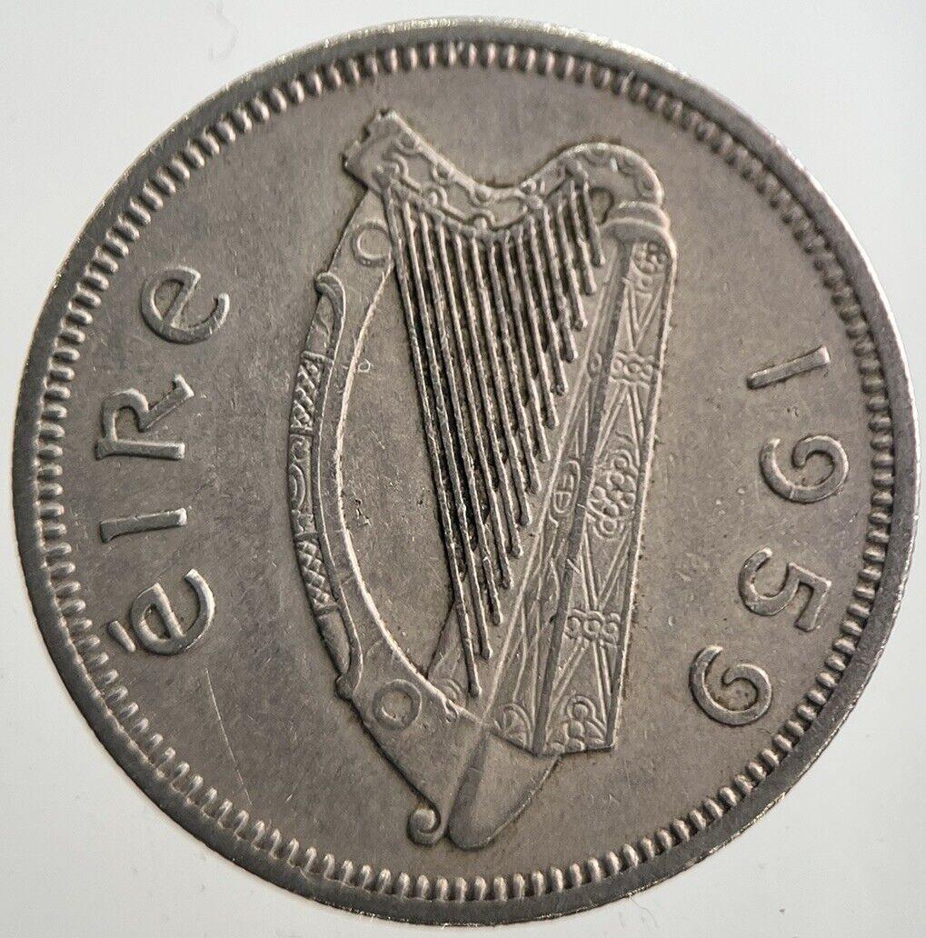 1959 Irish Bull Shilling Coin | Very High Grade | a7794