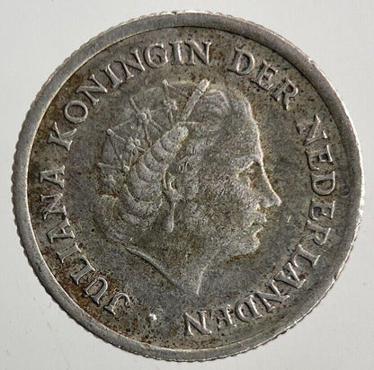 1959 Netherlands 1/10 Gulden Silver Coin | Fine Collectable Grade