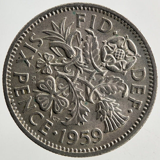 1959 Elizabeth II 2nd Sixpence Coin | Very High Grade