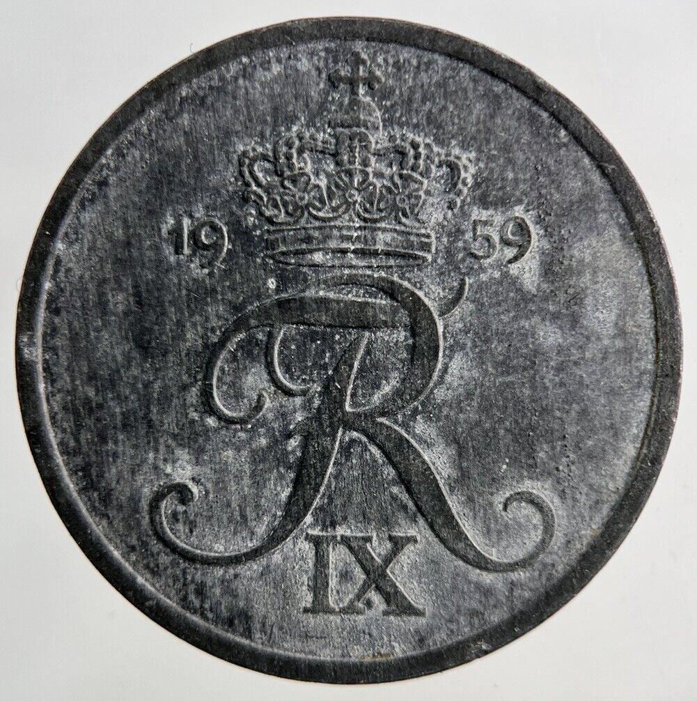 1959 Denmark 5 Ore Coin | Fine Collectable Grade
