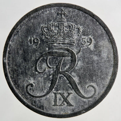 1959 Denmark 5 Ore Coin | Fine Collectable Grade