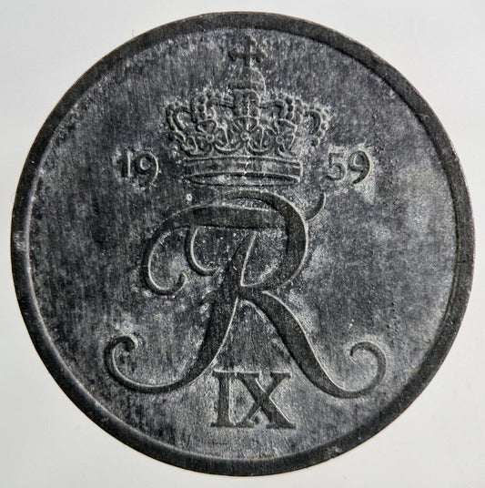 1959 Denmark 5 Ore Coin | Fine Collectable Grade