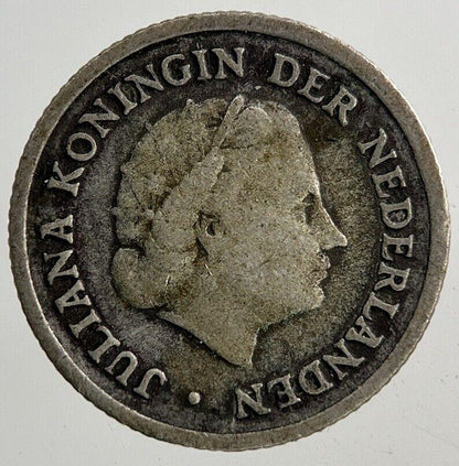 1959 Netherlands 1/10 Gulden Silver Coin | Fine Collectable Grade