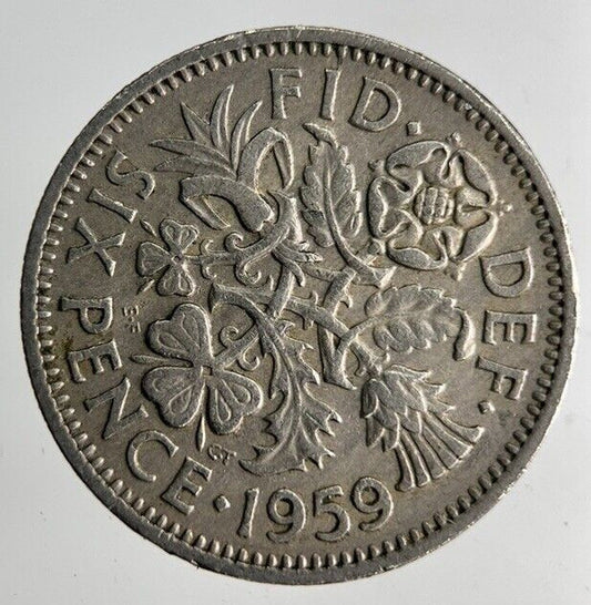 1959 Elizabeth II 2nd Sixpence Coin | Fine Collectable Grade