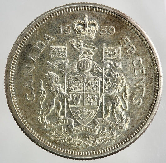 1959 Canada 50 Cents Silver Coin | Very High Grade