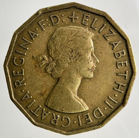 1959 Elizabeth II 2nd Brass Threepence Coin | Fine Collectable Grade