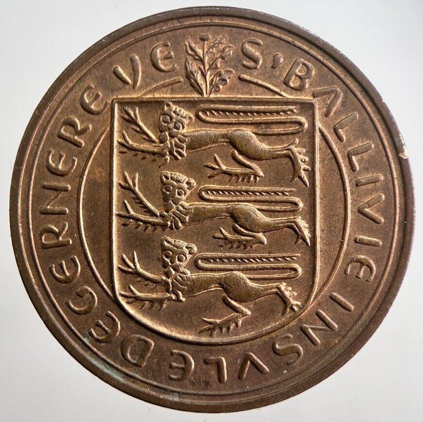 1959 Guernsey 8 Doubles Coin | Very High Grade | a2101