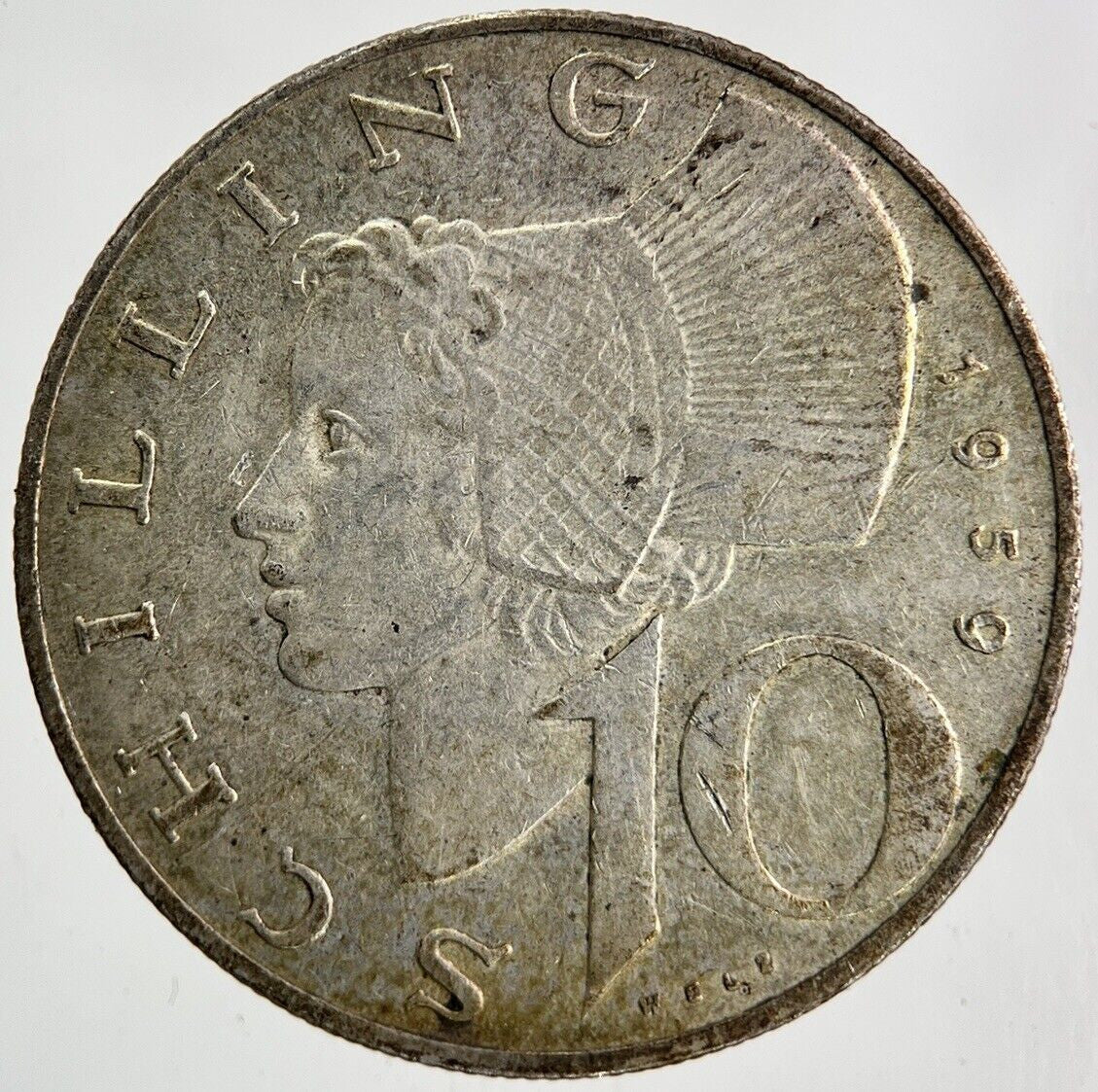 1959 Austria 10 Schilling Silver Coin | Collectable Grade