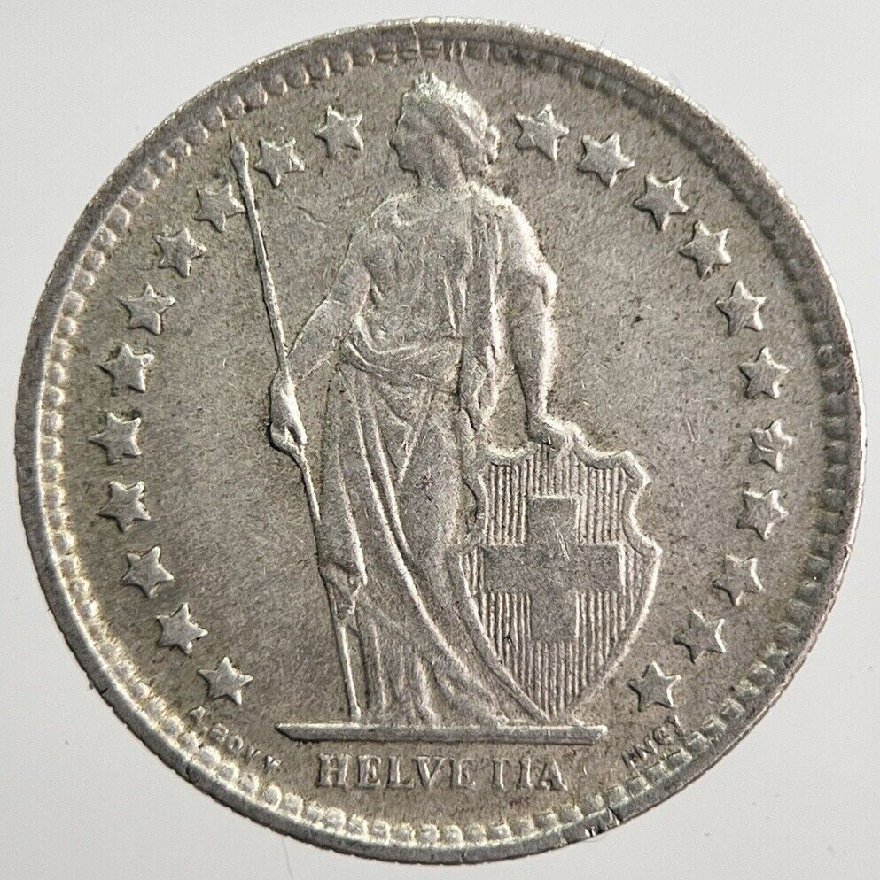 1959 Switzerland 1/2 Half Franc Silver Coin | Fine Collectable Grade | a3116