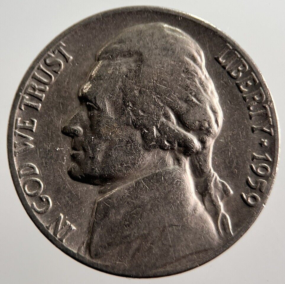 1959 US USA Nickel 5 Cents Coin | Collectable Grade | a1862