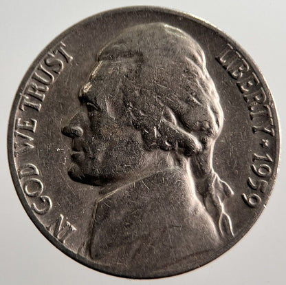 1959 US USA Nickel 5 Cents Coin | Collectable Grade | a1862