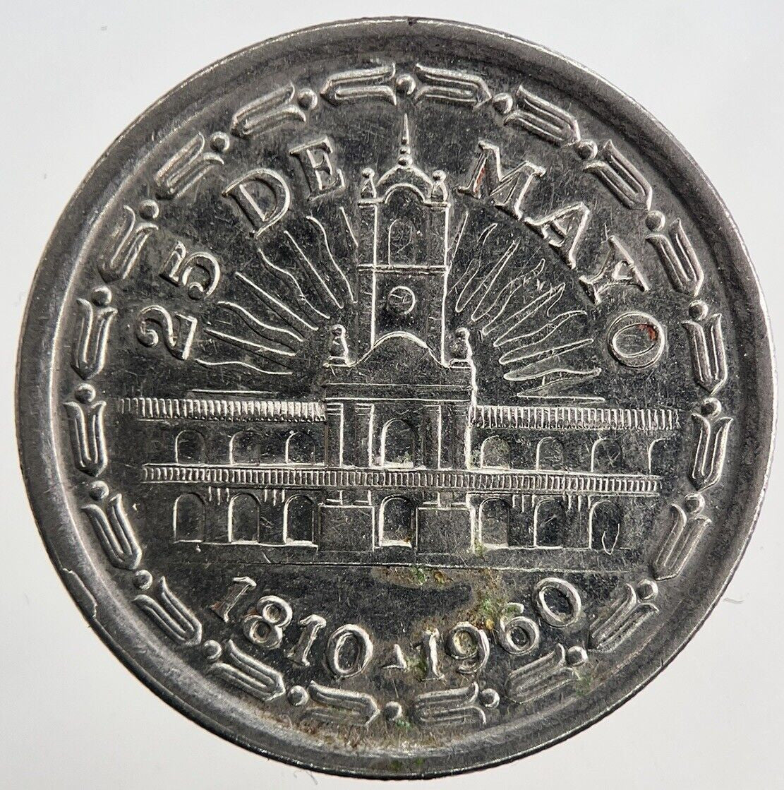1960 Argentina Un 1 Peso Coin | Very High Grade | a6582
