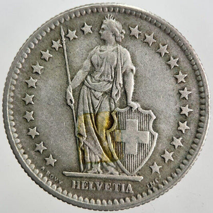 1959 Switzerland 2 Two Franc Silver Coin | Fine Collectable Grade | a7144