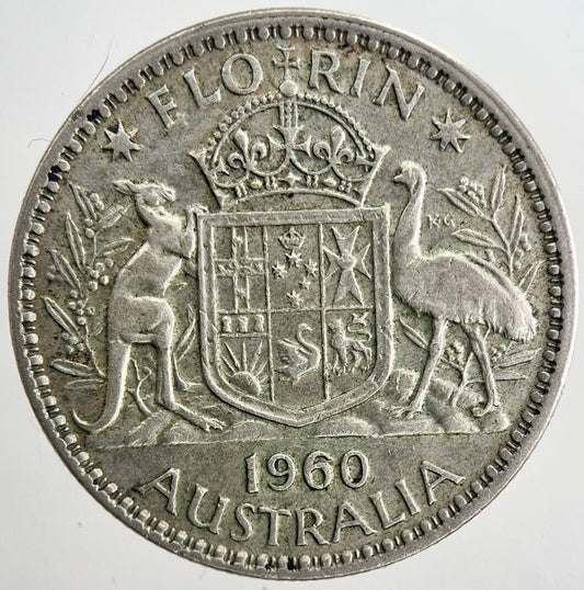 1960 Australia Florin Silver Coin | Fine Collectable Grade | a6738