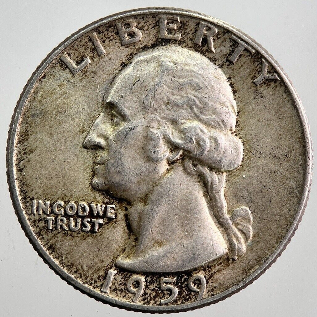 1959-D US USA Quarter Dollar Silver Coin | Very High Grade | a7943