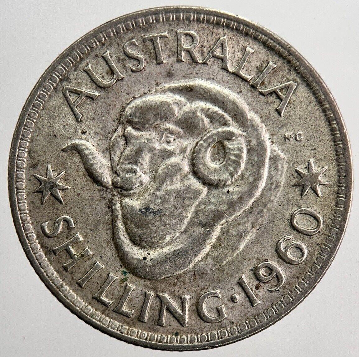 1960 Australia One Shilling Silver Coin | Very High Grade | a5886