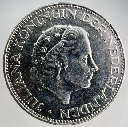 1959 Netherlands 2 1/2 Two And Half Gulden Silver Coin | Very High Grade