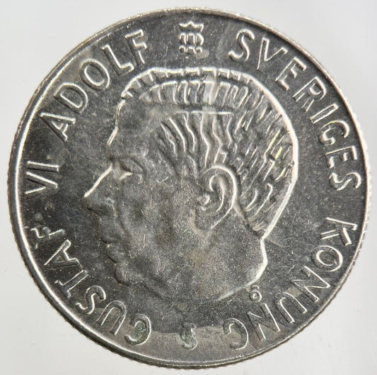 1959 Sweden 1 Krona Silver Coin | Fine Collectable Grade