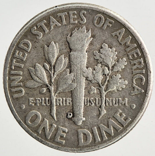 1959-D US USA Roosevelt Silver Dime Coin | Fine Collectable Grade