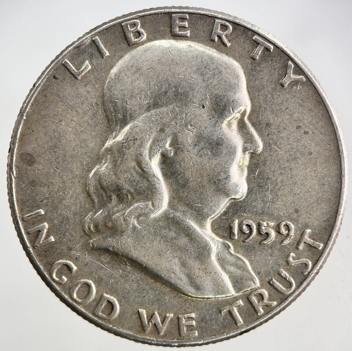 1959 US USA Benjamin Half-Dollar Silver Coin | Fine Collectable Grade