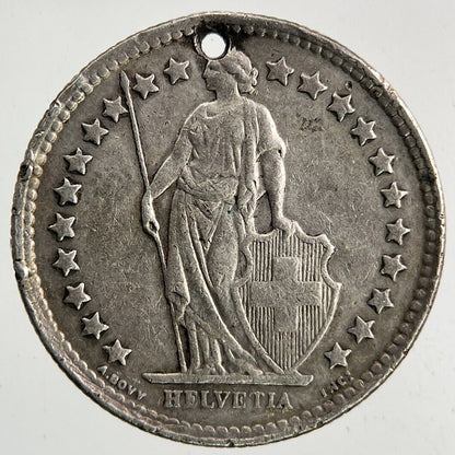 1959 Switzerland Swiss 1/2 Half Franc Silver Coin | Fine Collectable Grade