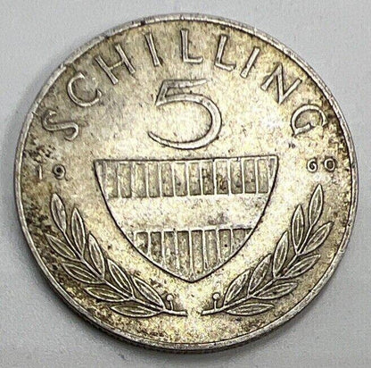 1960 5 Shillings Austria Silver Coin | Collectable Grade | a599