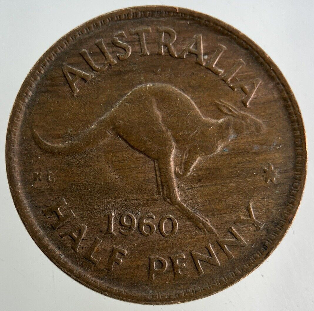 1960 Australia Half-Penny Coin | Fine Collectable Grade