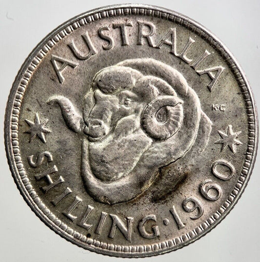 1960 Australia Shilling Silver Coin | Very High Grade | a3453