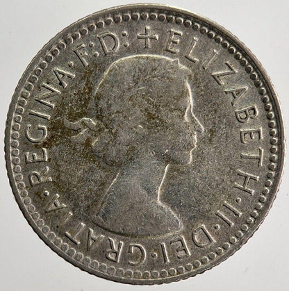 1960 Australia Sixpence Silver Coin | Fine Collectable Grade | a5883