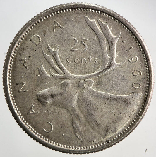 1960 Canada 25 Cents Silver Coin | Fine Collectable Grade