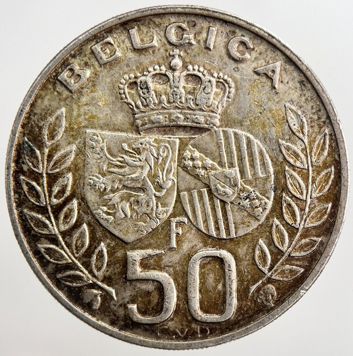 1960 Belgium 50 Franc Silver Coin | Very High Grade | a5601