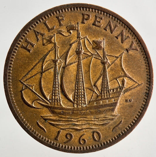 1960 Elizabeth II 2nd Half-Penny Coin | Fine Collectable Grade