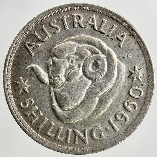 1960 Australia Shilling Silver Coin | Fine Collectable Grade