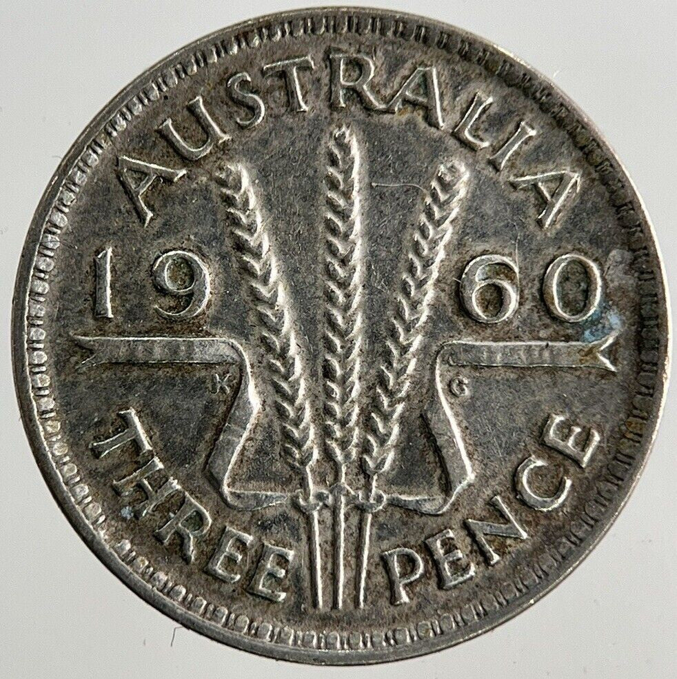1960 Australia Threepence Silver Coin | Fine Collectable Grade