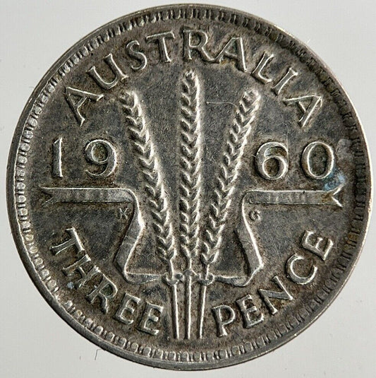 1960 Australia Threepence Silver Coin | Fine Collectable Grade