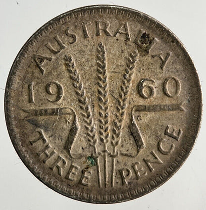 1960 Australia Threepence Silver Coin | Fine Collectable Grade