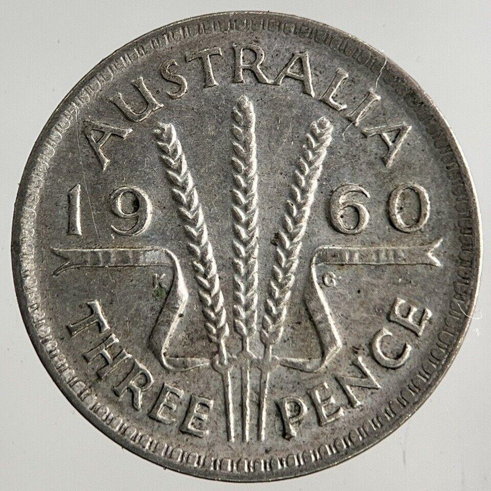 1960 Australia Threepence Silver Coin | Fine Collectable Grade