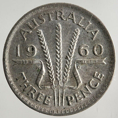 1960 Australia Threepence Silver Coin | Fine Collectable Grade