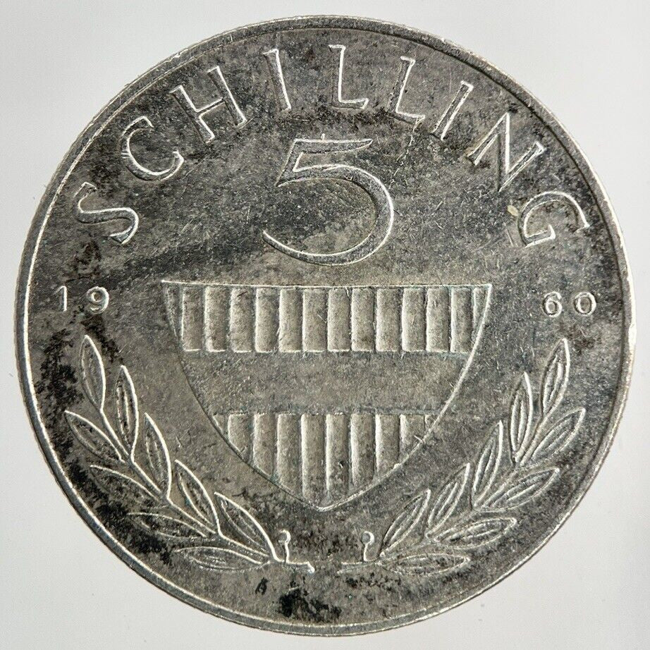 1960 Austria 5 Schilling Silver Coin | Fine Collectable Grade