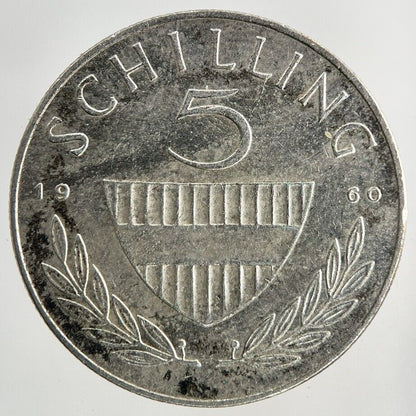1960 Austria 5 Schilling Silver Coin | Fine Collectable Grade