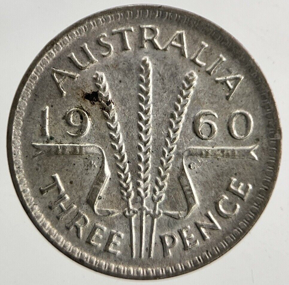 1960 Australia Threepence Silver Coin | Fine Collectable Grade