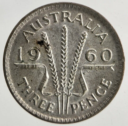 1960 Australia Threepence Silver Coin | Fine Collectable Grade