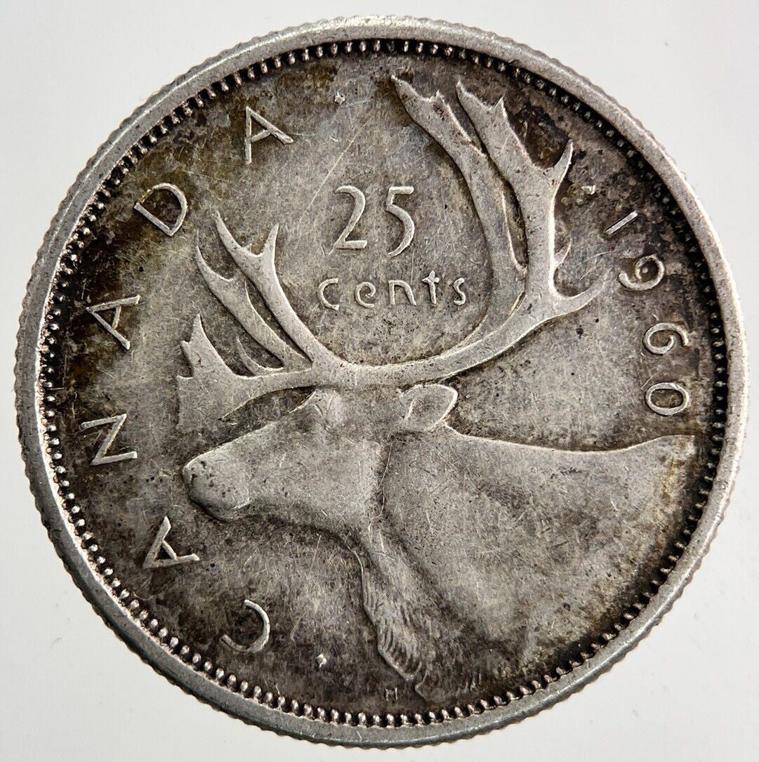 1960 Canada 25 Cents Silver Coin | Fine Collectable Grade