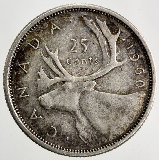 1960 Canada 25 Cents Silver Coin | Fine Collectable Grade