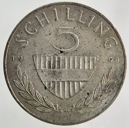 1960 Austria 5 Schilling Silver Coin | Fine Collectable Grade