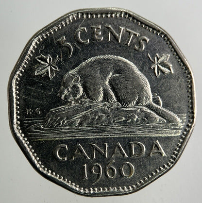 1960 Canada 5 Cents Coin | Fine Collectable Grade