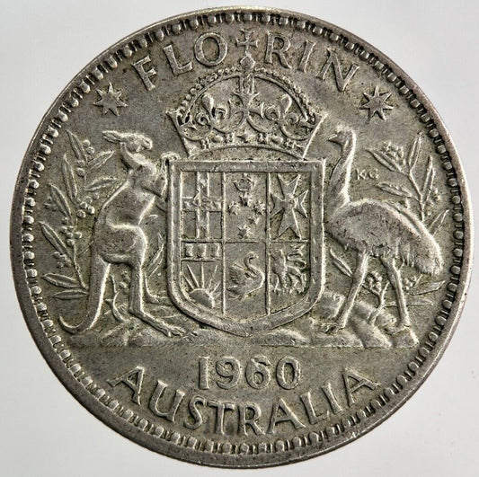 1960 Australia Silver Florin Coin | Fine Collectable Grade